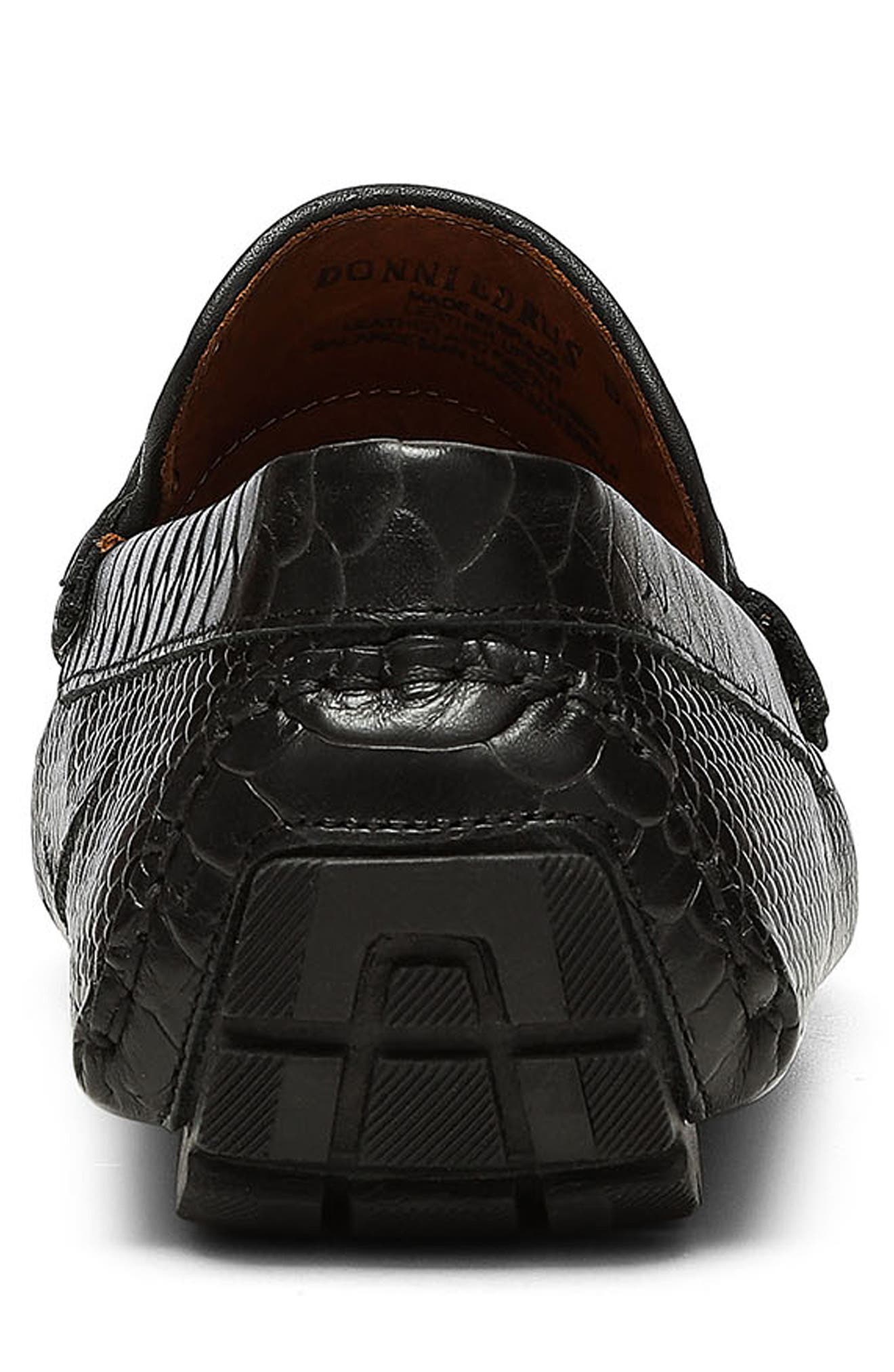 Donald Pliner Donnie Snake Embossed Driver, Alternate, color, Black