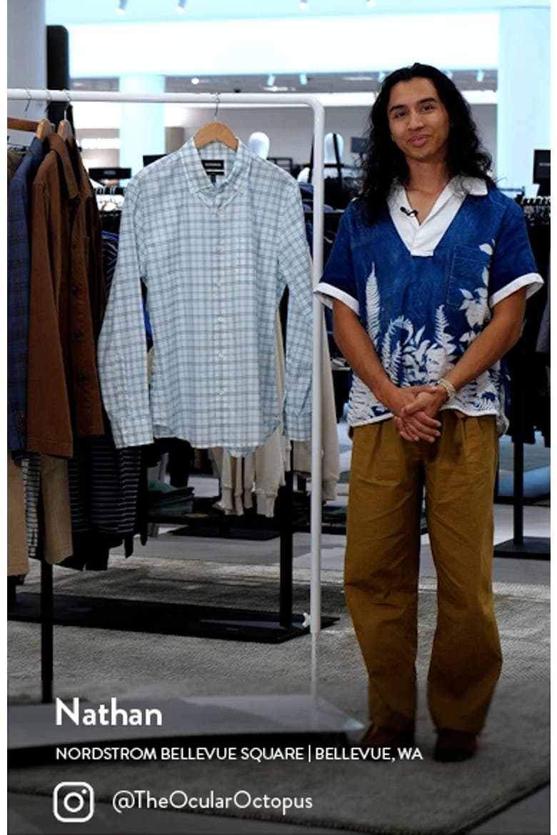 Everyday Slim Fit Plaid Stretch Cotton Button-Down Shirt video