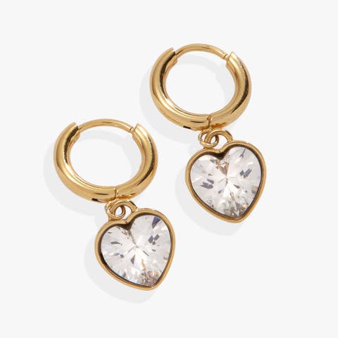 Heart Huggie Earrings