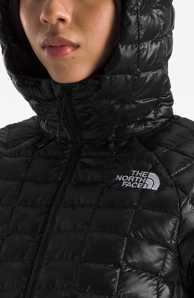 The North Face Thermoball Quilted Hooded Jacket, Alternate, color, Black