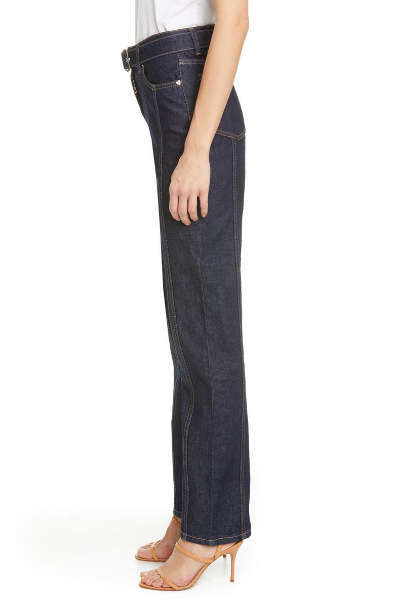 Saks Potts Jewel Embellished Straight Leg Jeans, Alternate, color, 
