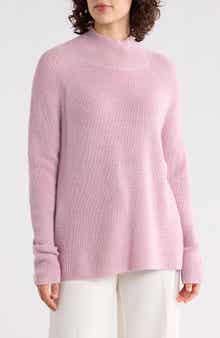 Eileen Fisher Raglan Sleeve Merino Wool Turtleneck Sweater
