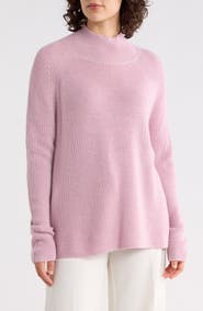 Eileen Fisher Raglan Sleeve Merino Wool Turtleneck Sweater