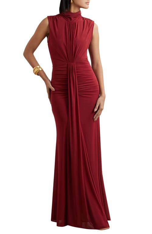 Reiss Daniella Drape & Ruched Detail Sleeveless Gown In White