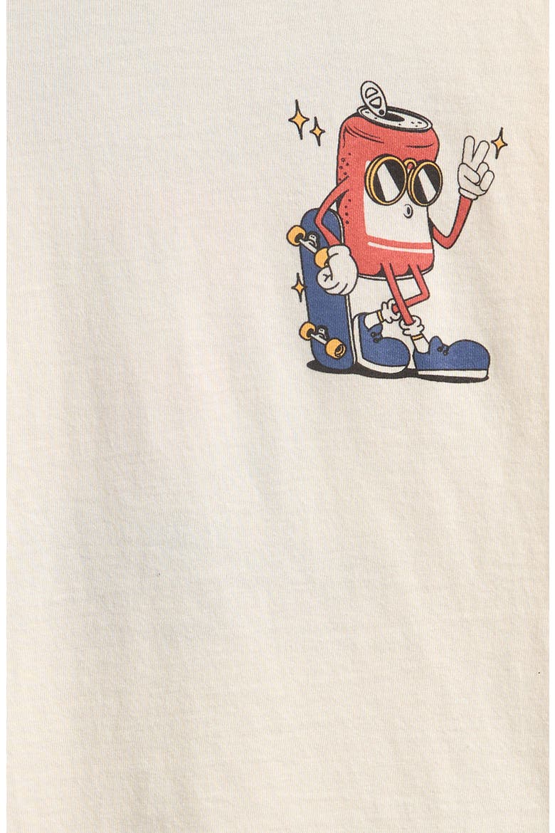 Kids' Long Sleeve Cotton Graphic T-Shirt, Alternate, color, NATURAL