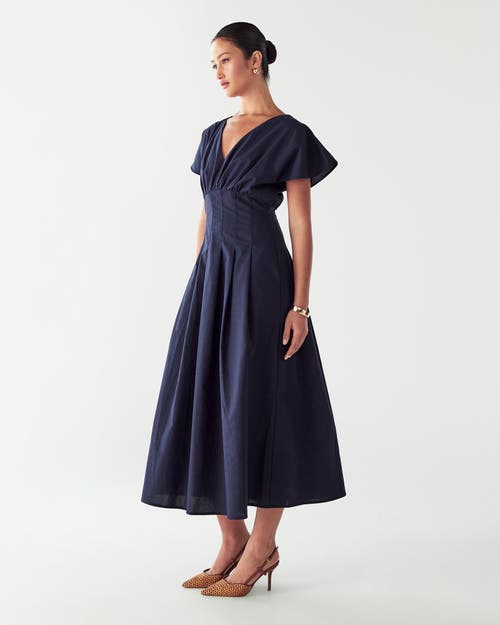 Willa June Midi Dress In Blue