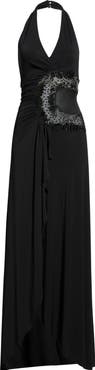 HOUSE OF CB Natalina Beaded Cutout Halter Jersey Gown