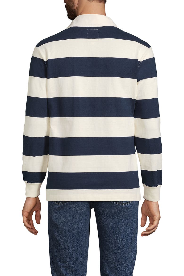 Long Sleeve Rugby Shirt, Alternate, color, Lunar Navy/Ivory Stripe