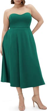 City Chic Pleated Sleeveless Maxi Dress