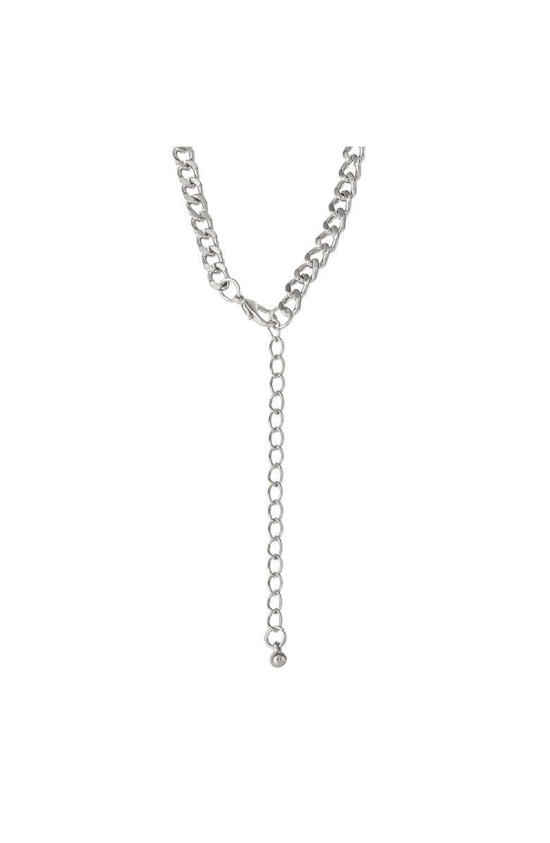 Jessica Simpson Five Heart Necklace, Alternate, color, Silver