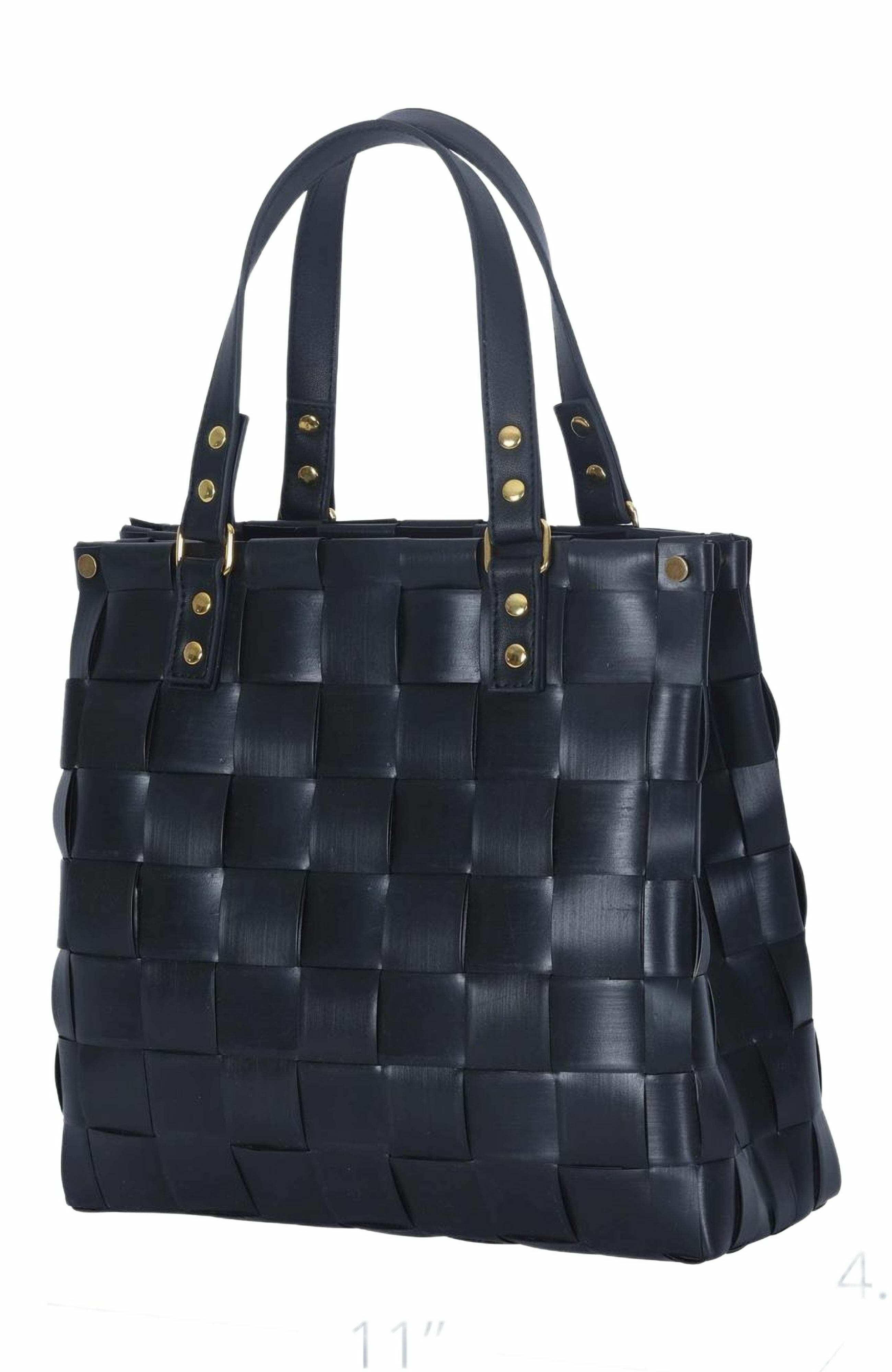 Handed By Char Recycled Plastic Handbag, Alternate, color, Black