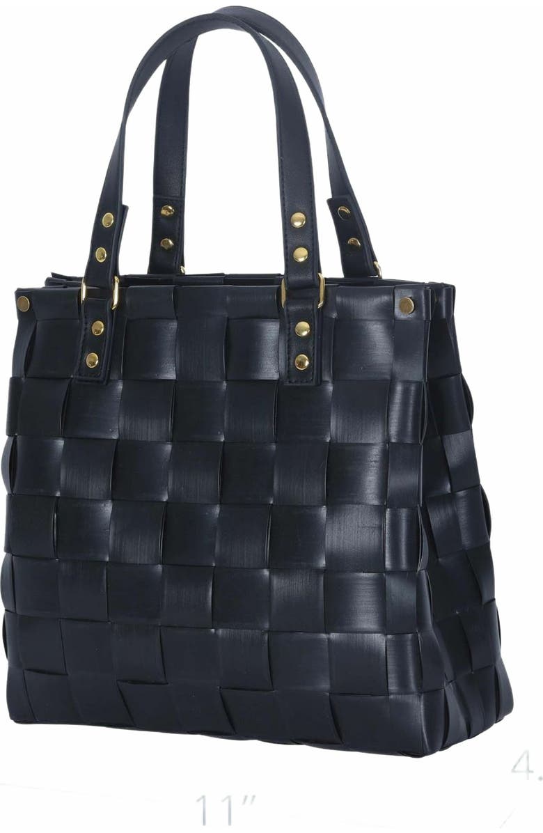 Handed By Char Recycled Plastic Handbag, Alternate, color, Black