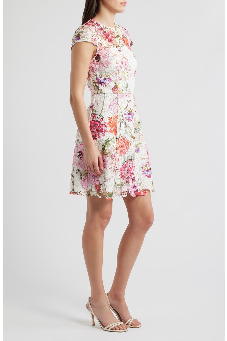 Floral Lace Sheath Dress, Alternate, color, IVORY MULTI