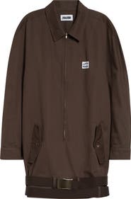 Magliano Long Sleeve Cotton Twill Minidress