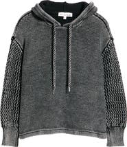 CITY BLUES Open Stitch Hoodie