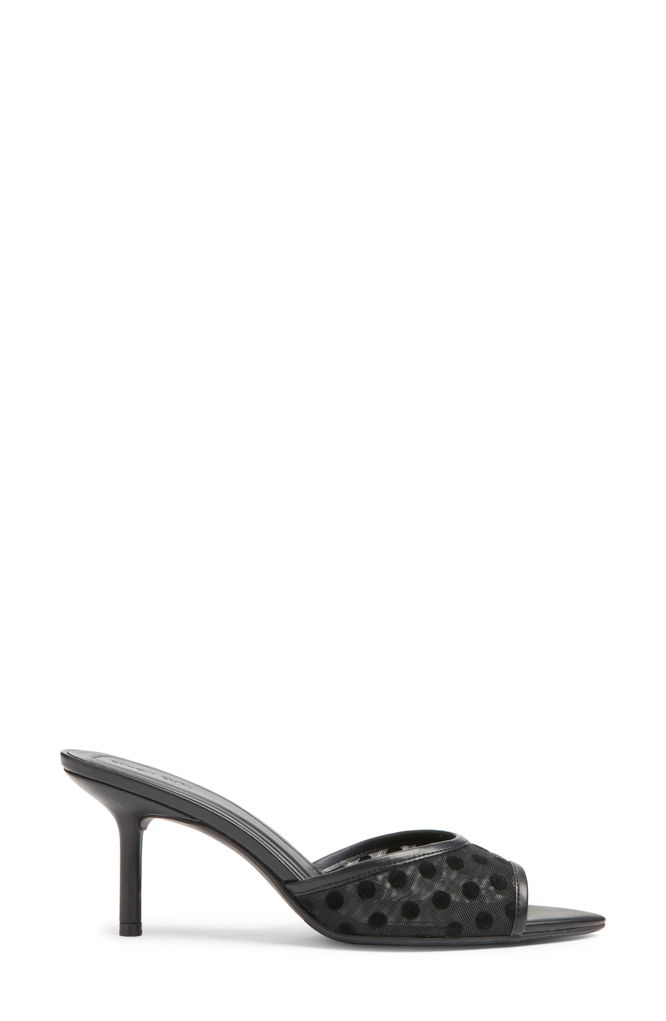 Micah Heeled Sandal, Alternate, color, BLACK POLKA DOT