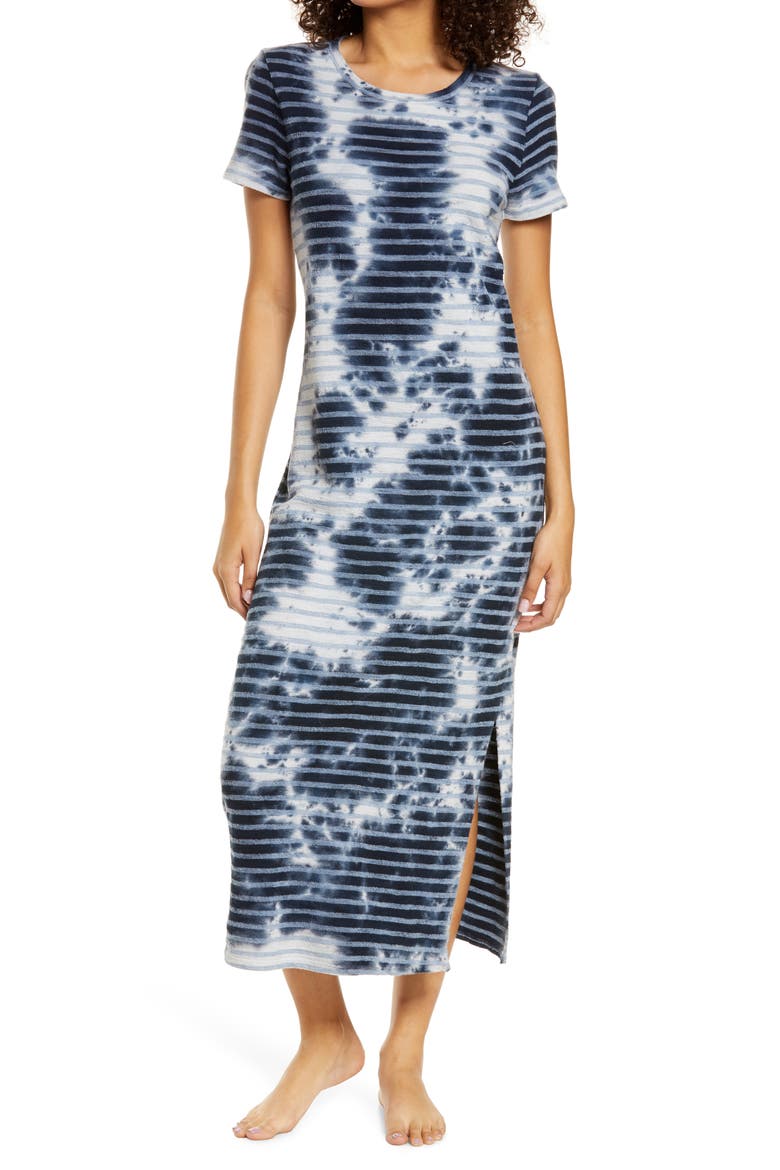 Catalina Cloud Stripe Tie Dye Sleep Dress, Main, color, CLOUD