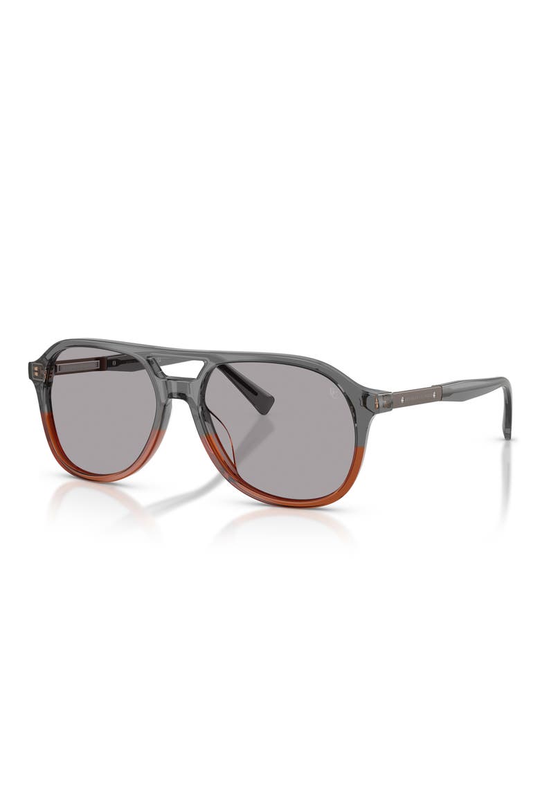 56mm Polarized Pilot Sunglasses, Alternate, color, LIGHT GREY
