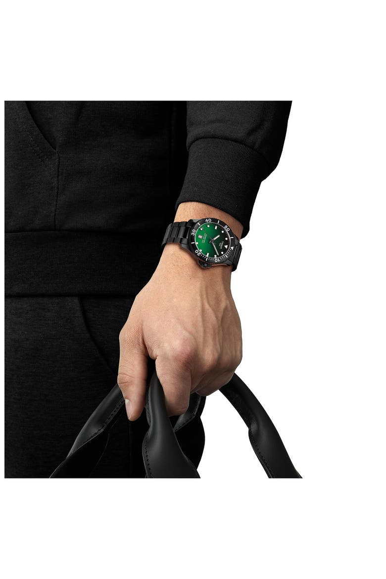 Seastar 1000 Bracelet Watch, 40mm, Alternate, color, GREEN GRADIENT