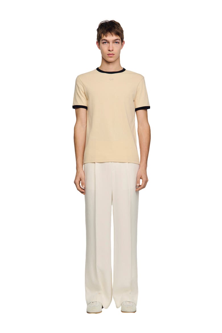 Two-tone patch T-shirt, Alternate, color, Sand