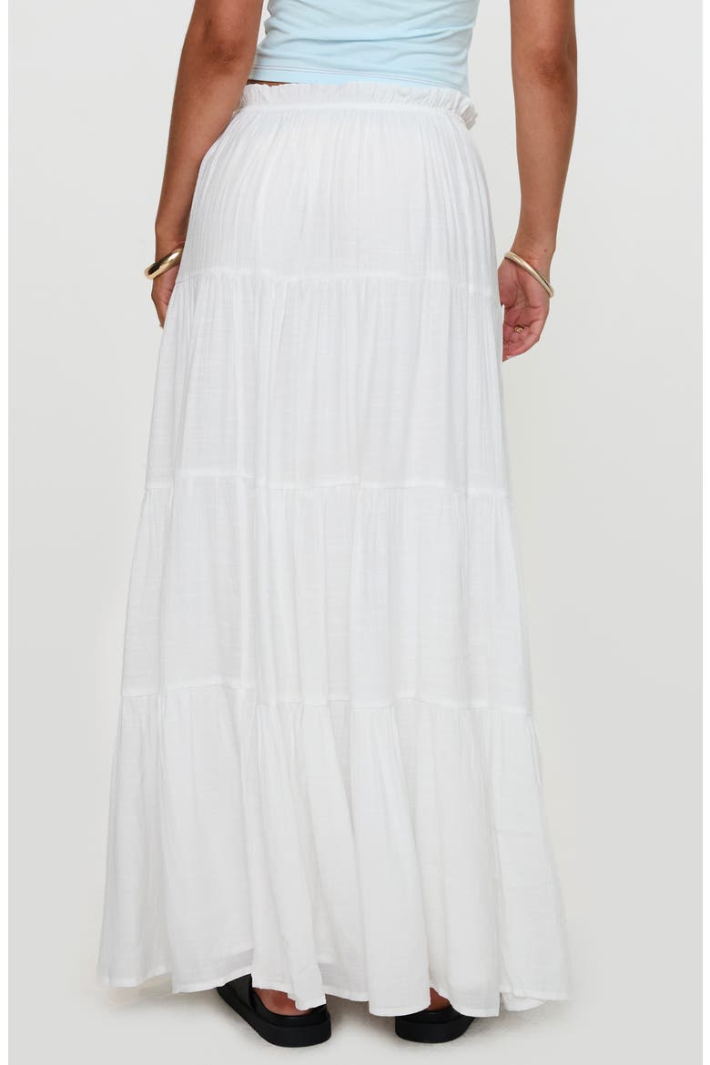 Mya Tiered Maxi Skirt, Alternate, color, WHITE