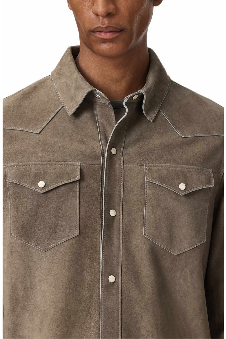 Sage Suede Shirt Jacket, Alternate, color, HAZE GREY