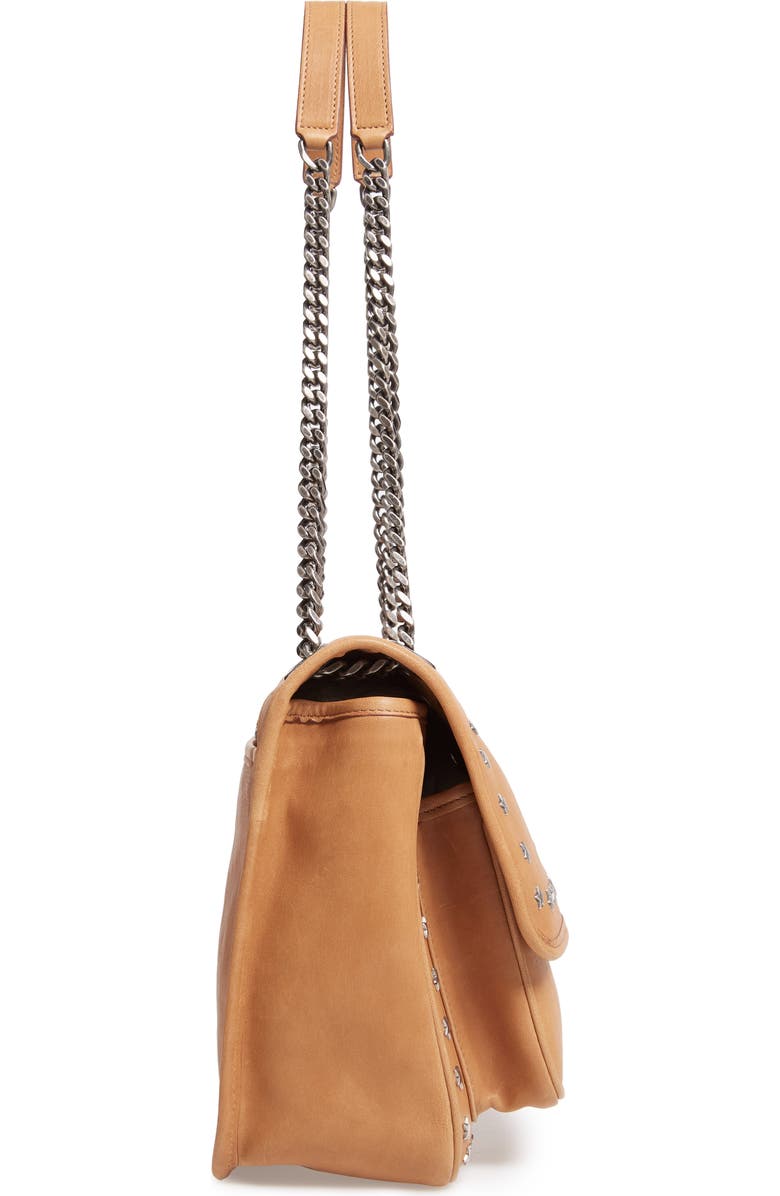 Saint Laurent Medium Niki Star Studded Leather Shoulder Bag, Alternate, color,