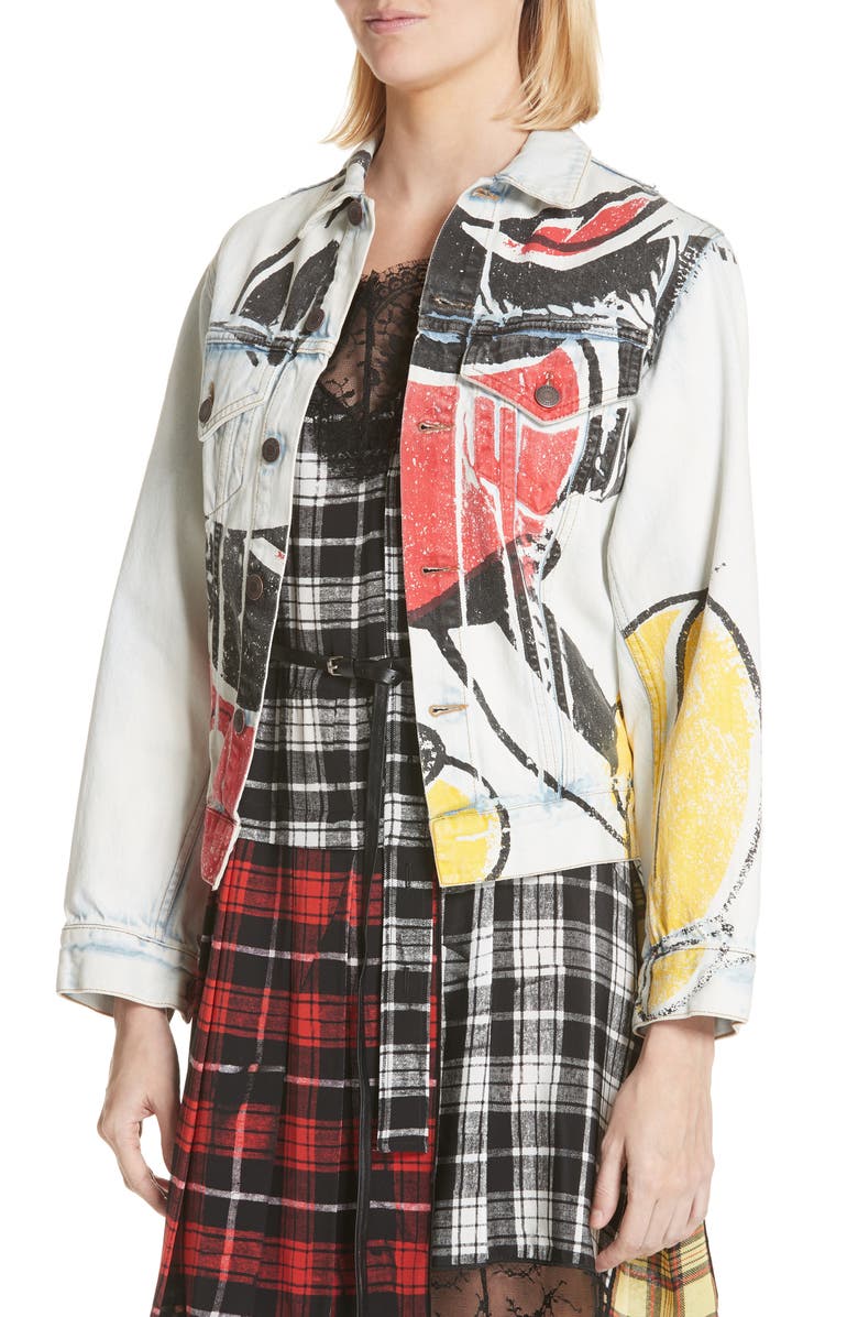 Marc Jacobs Mickey Denim Jacket, Alternate, color, 