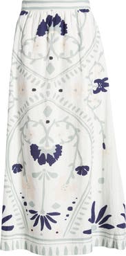Cleobella Juliet Floral Cotton & Linen Skirt