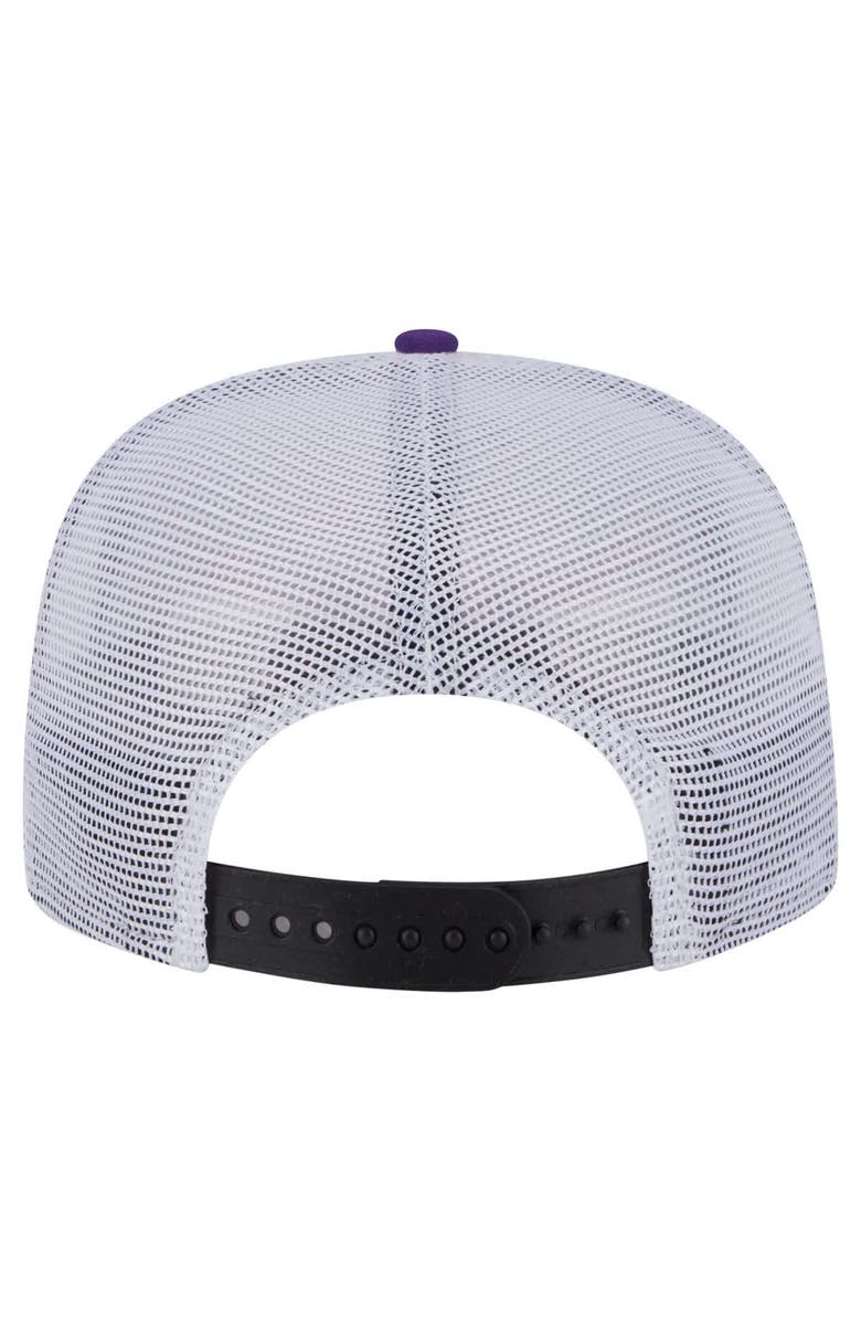 New Era Men's New Era Black/Purple Sacramento Kings Throwback Dye Golfer Snapback Hat, Alternate, color, Black