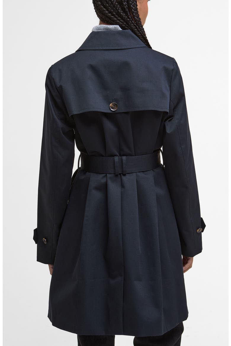Great Belted Water Resistant Twill Trench Coat, Alternate, color, DK NAVY/HESSIAN