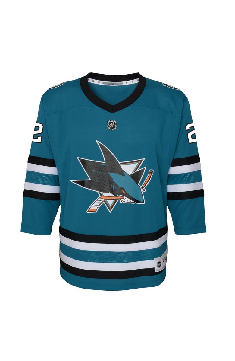Outerstuff Youth Will Smith Teal San Jose Sharks Home Replica Player Jersey, Alternate, color, 