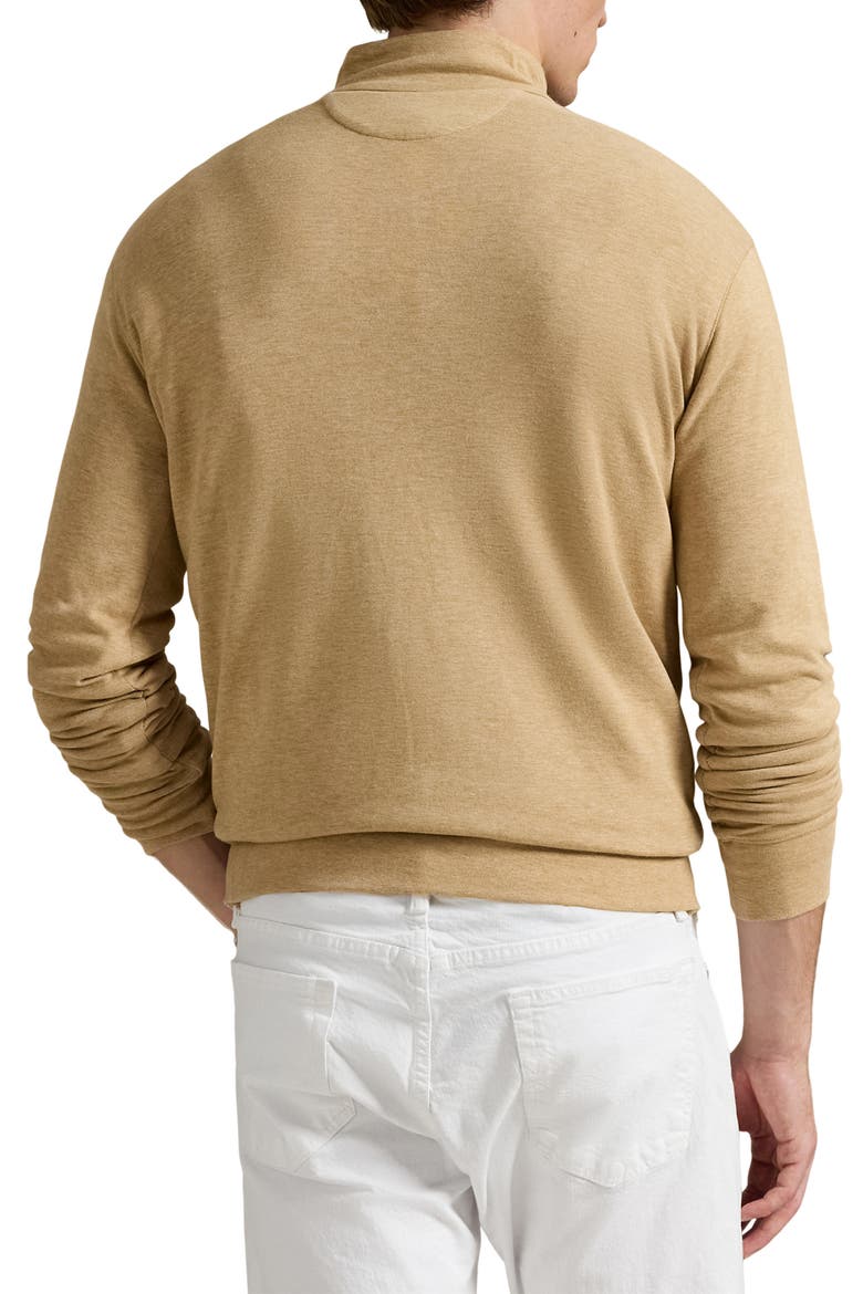 Polo Ralph Lauren Lux Heathered Quarter Zip Pullover (Men) | Nordstrom