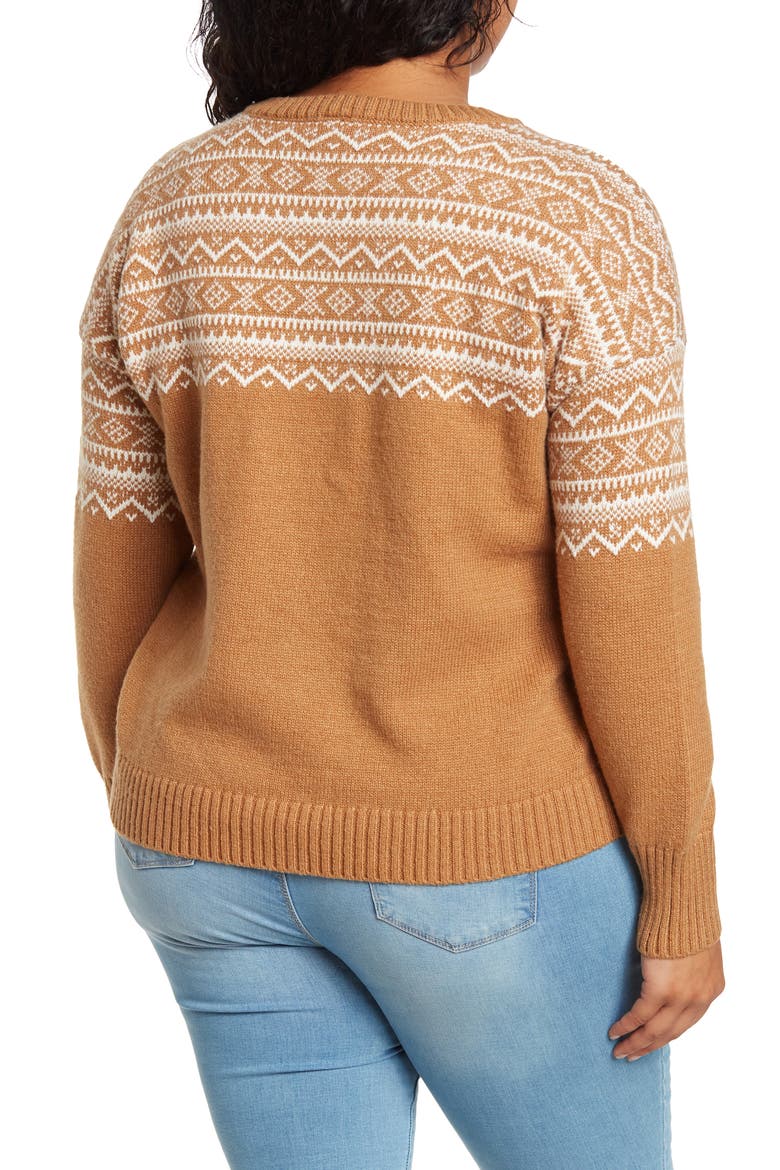 Fair Isle Sweater, Alternate, color, TAN DALE- IVORY