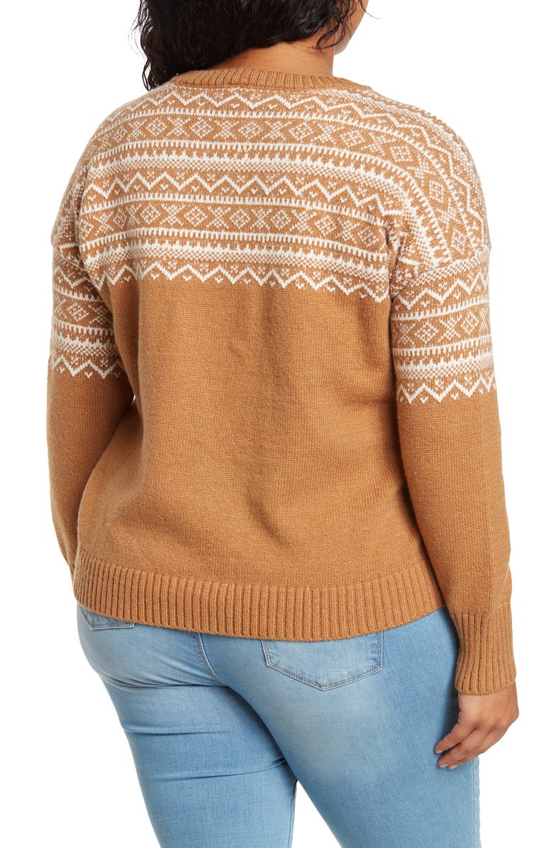 Melrose and Market Fair Isle Sweater, Alternate, color, 