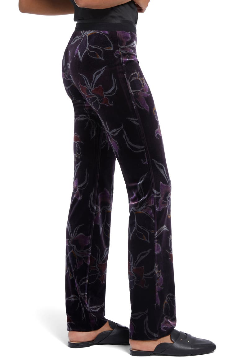 Soft Petal Stretch Velvet Pants, Alternate, color, MULTI