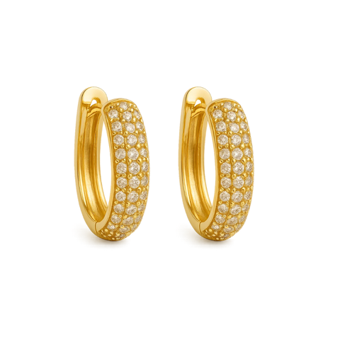 Nadia Pavé Huggie Hoop Earrings