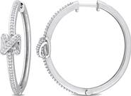 Julianna B. Diamond Crossover Hoop Earrings 14k