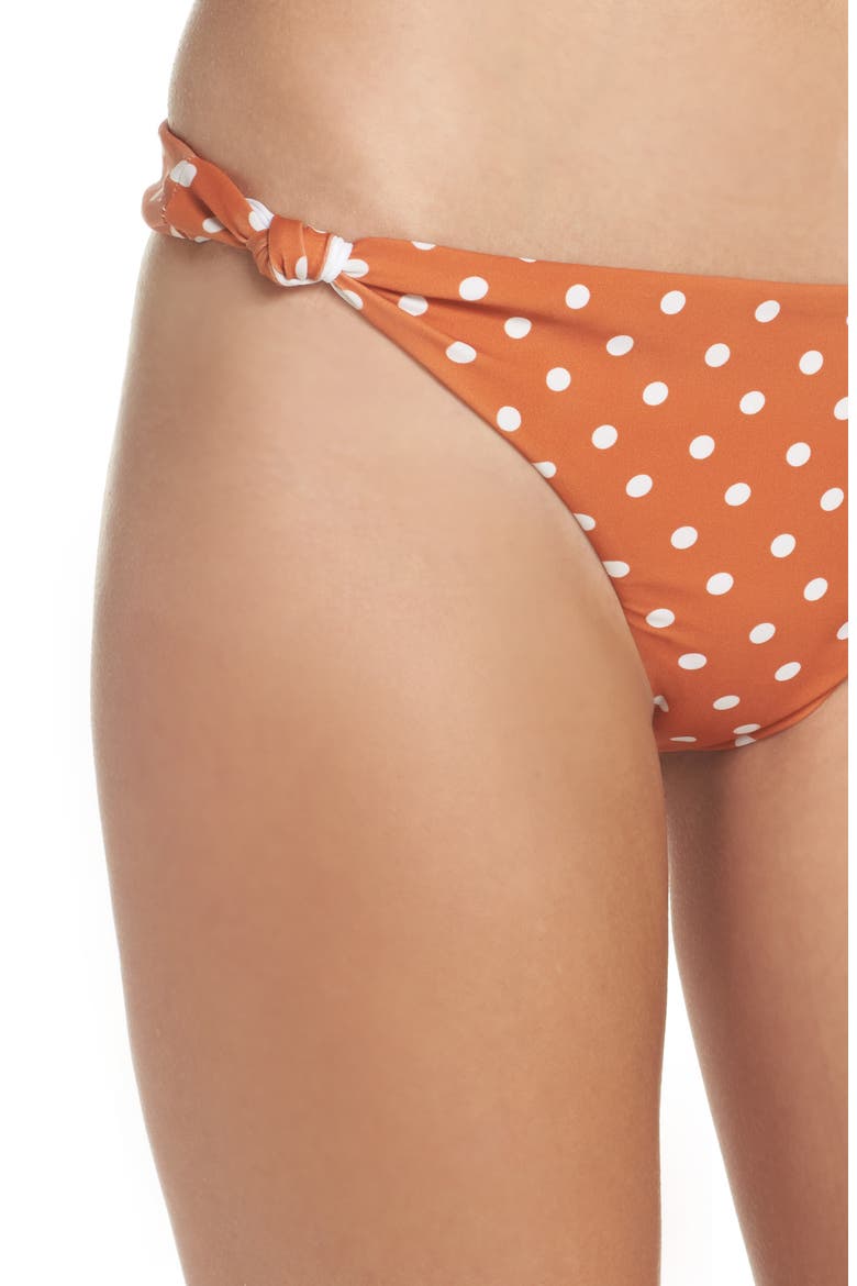Mariposa Thong Bikini Bottoms, Alternate, color, ORANGE/ WHITE