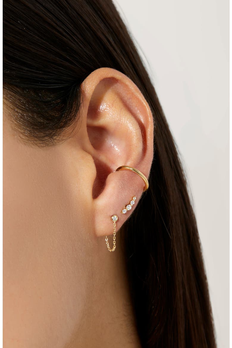 Ear Climber Earrings - Bonny, Alternate, color, Gold