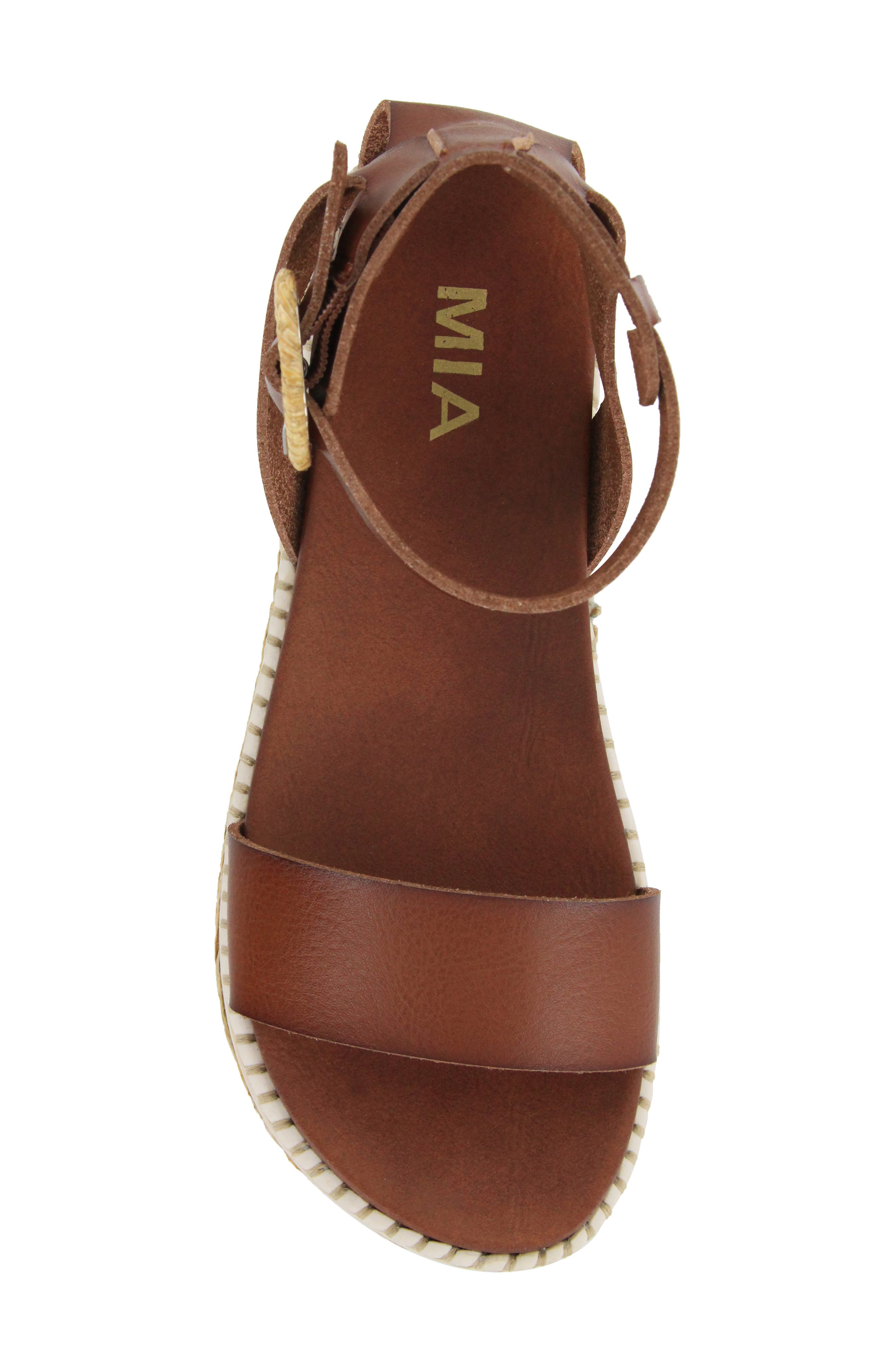 Deanda Sandal, Alternate, color, COGNAC FAUX LEATHER
