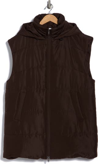 Hooded Long Quilted Vest