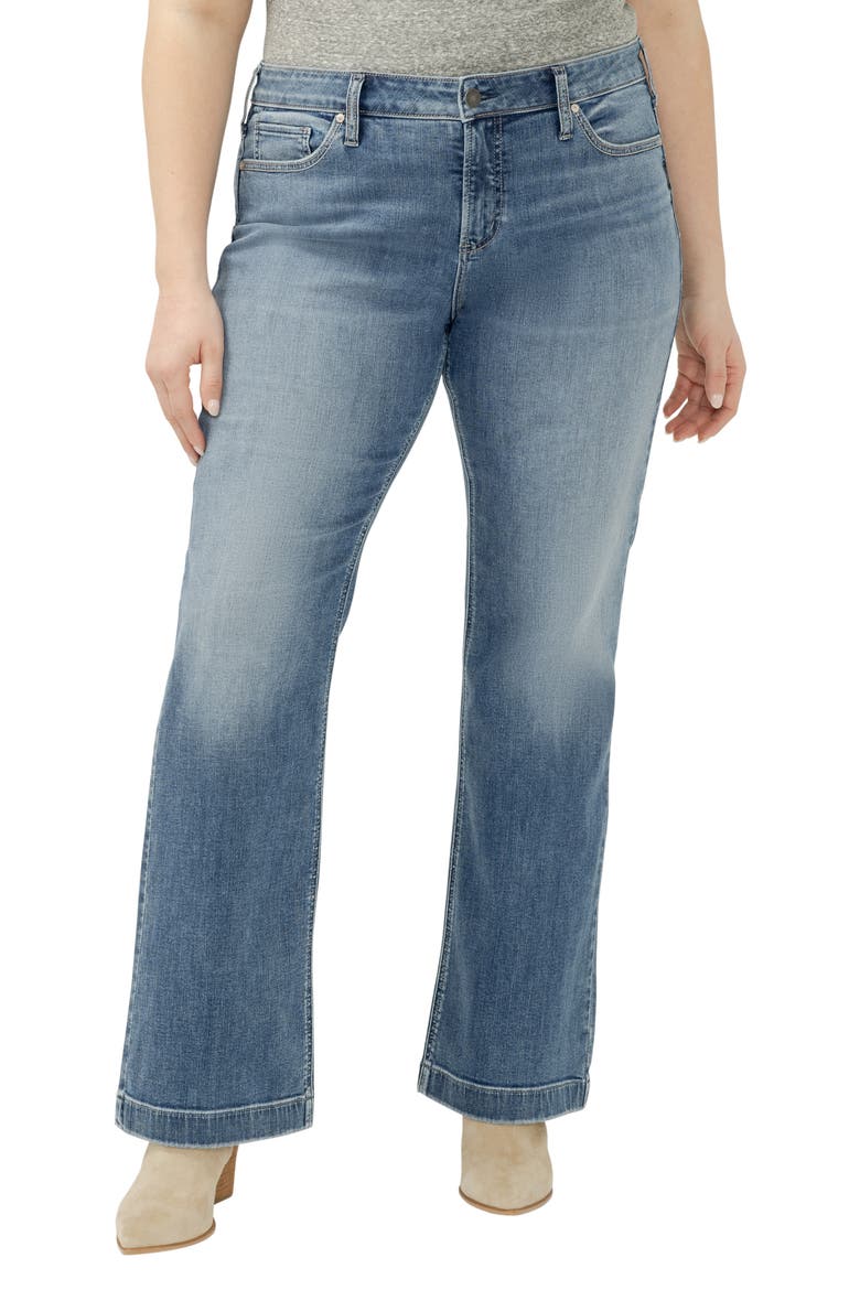 Elyse Curvy Mid Rise Bootcut Jeans, Main, color, SATURDAY MORNING