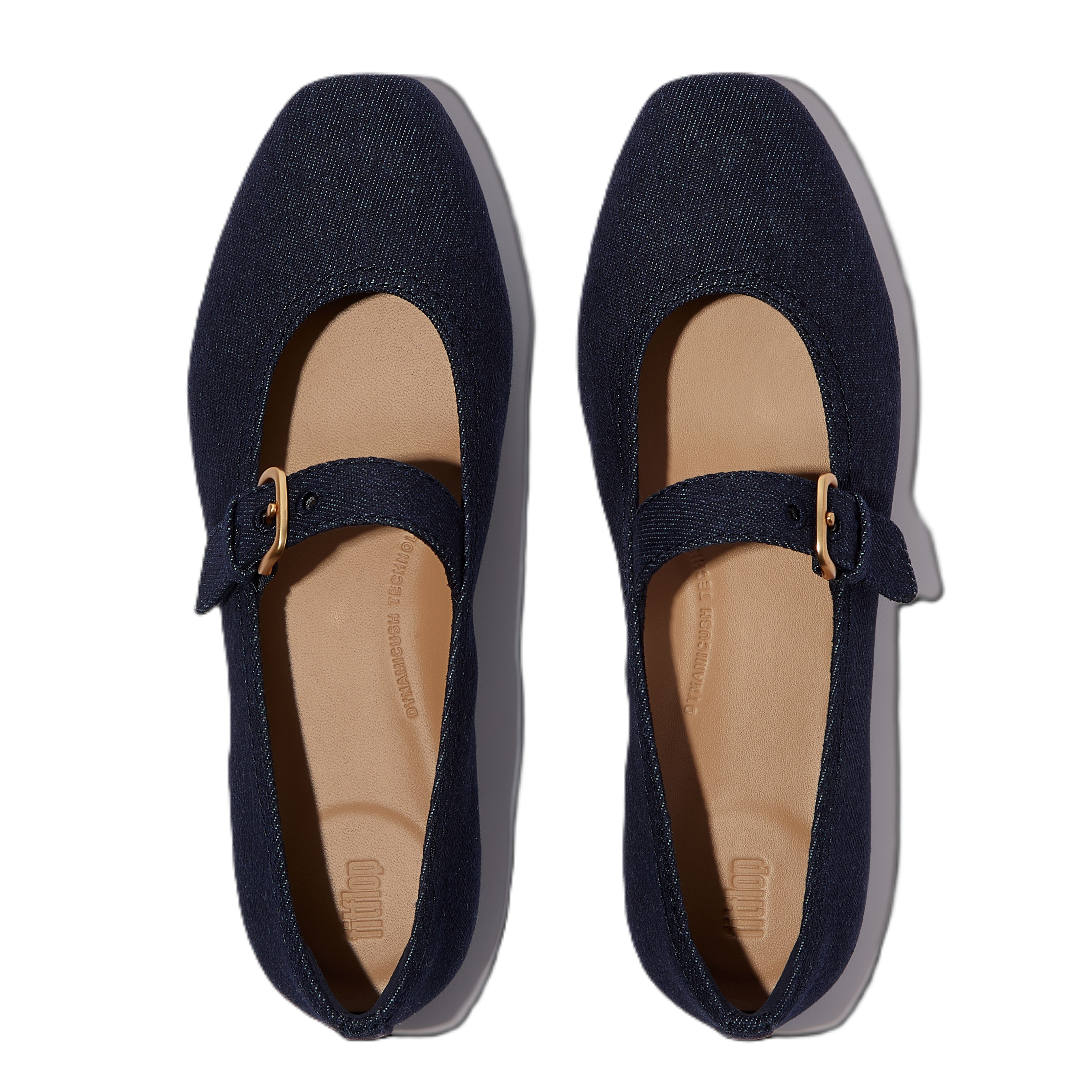 FitFlop Delicato Denim Mary Janes, Alternate, color, Dark Denim