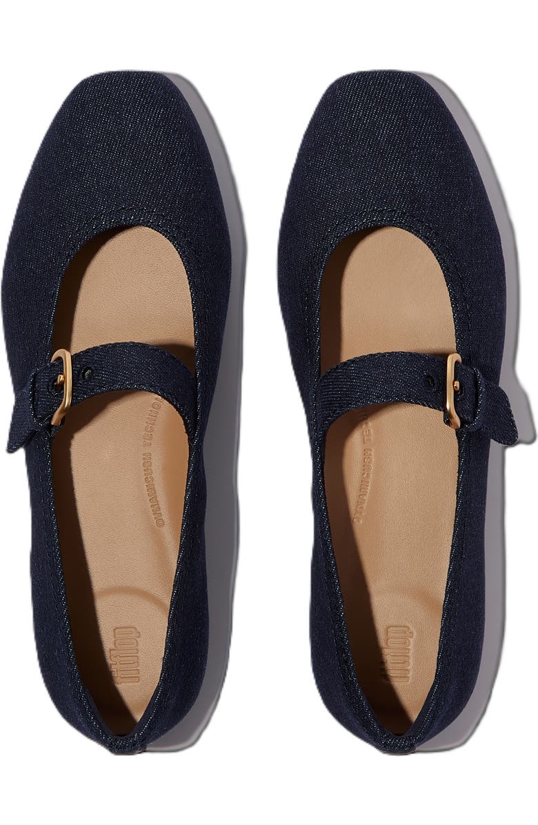 FitFlop Delicato Denim Mary Janes, Alternate, color, Dark Denim