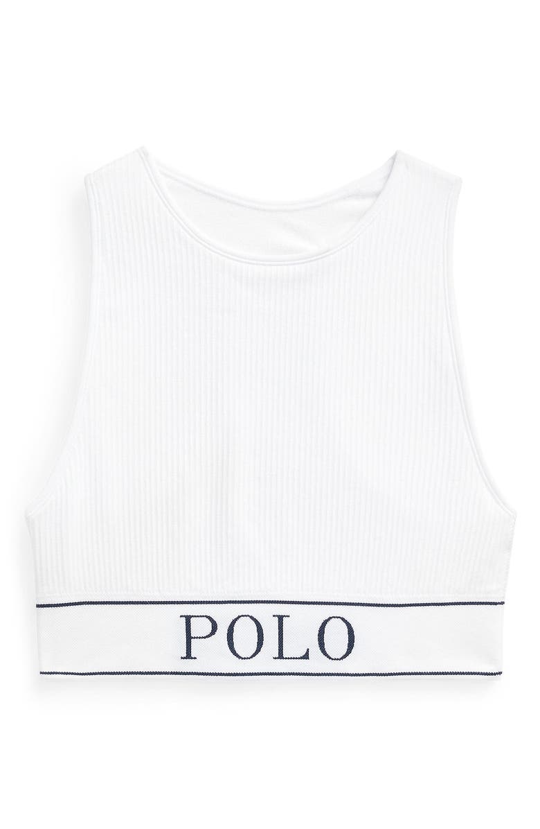 Polo Ralph Lauren Ribbed High Neck Bralette, Alternate, color,