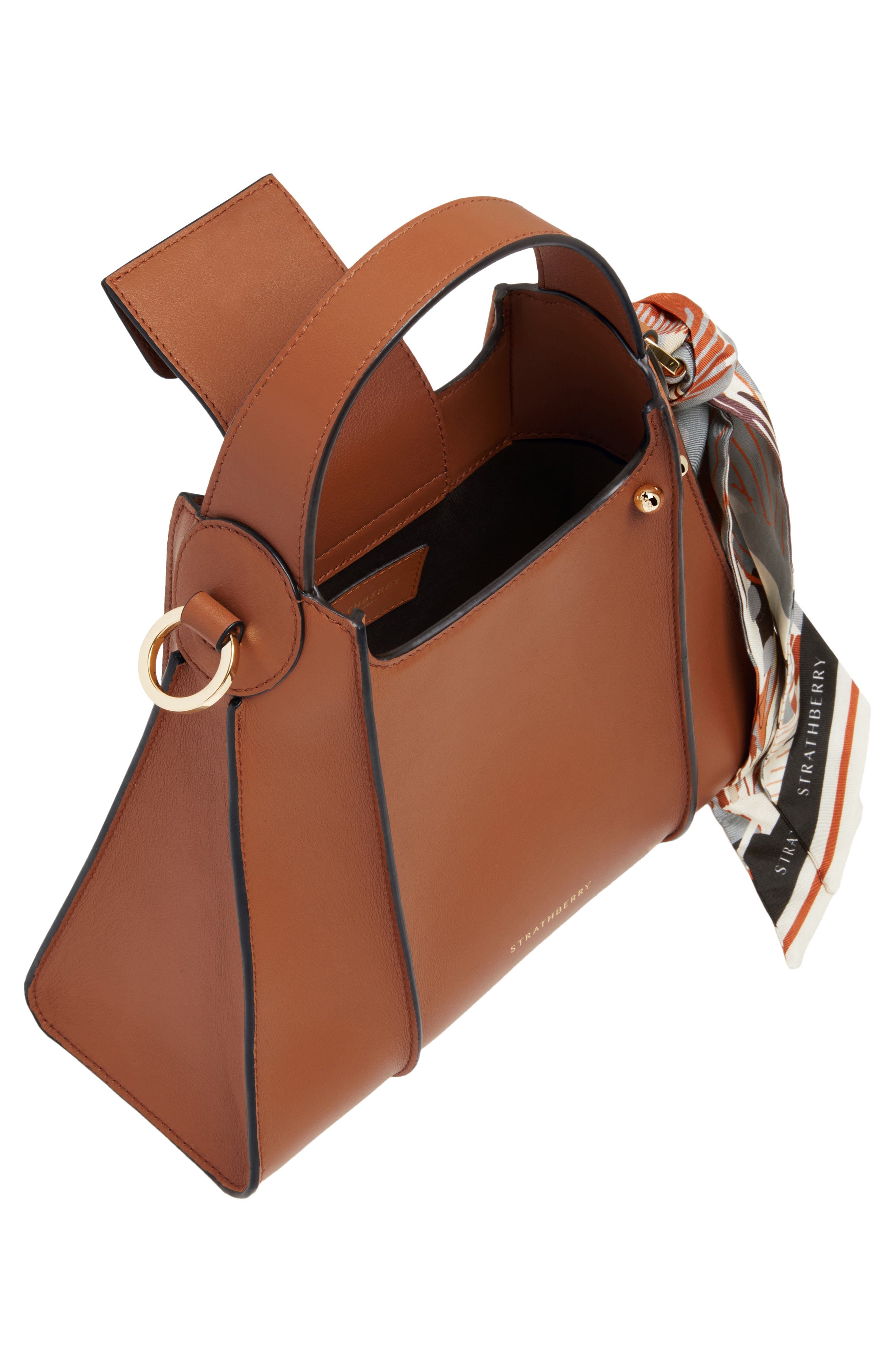 Arkshell Leather Top Handle Bag, Alternate, color, CHESTNUT