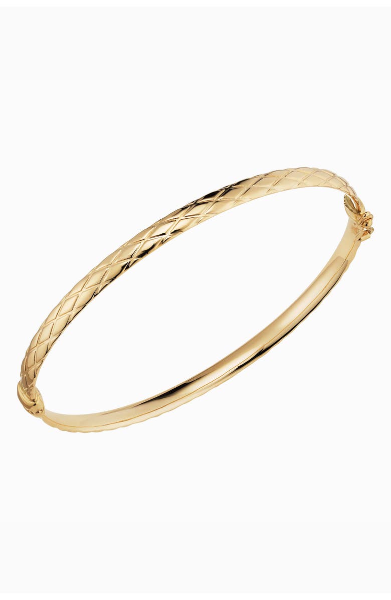 Oradina 14K Yellow Gold Diamondback Bangle, Main, color, Yellow Gold