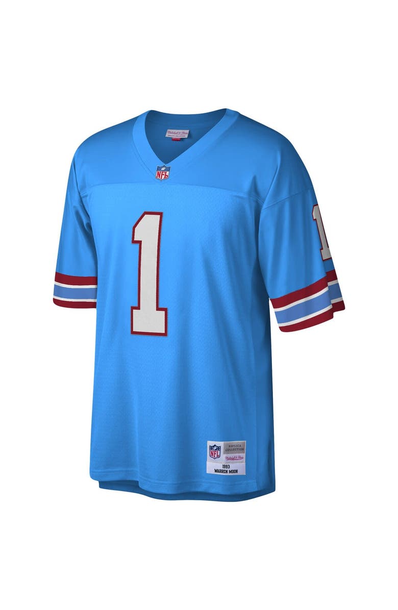 Mitchell & Ness Men's Mitchell & Ness Warren Moon Light Blue Houston Oilers Legacy Replica Jersey, Alternate, color, Light Blue