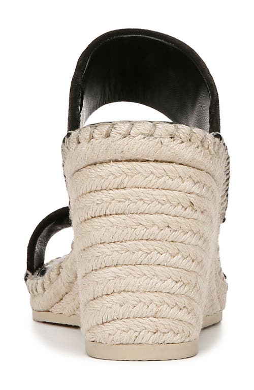 Vince Greta Espadrille Platform Wedge Slide Sandal In Black